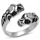 TK3276 - High polished (no plating) Stainless Steel Ring with Epoxy in Jet - Alamode - Flyclothing LLC