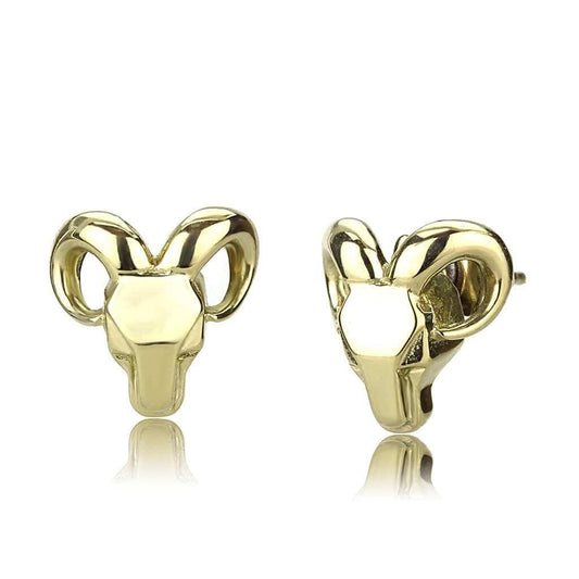 TK3289 - IP Gold(Ion Plating) Stainless Steel Earrings with No Stone - Alamode - Flyclothing LLC