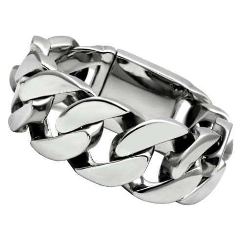 TK338 - High polished (no plating) Stainless Steel Bracelet with No Stone - Alamode - Flyclothing LLC