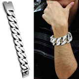 TK338 - High polished (no plating) Stainless Steel Bracelet with No Stone - Alamode - Flyclothing LLC