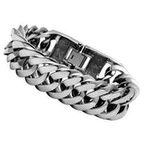 TK340 - High polished (no plating) Stainless Steel Bracelet with No Stone - Alamode - Flyclothing LLC