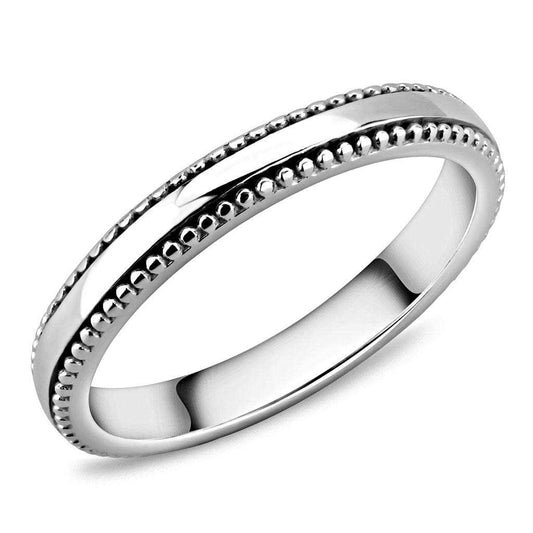TK3503 - High polished (no plating) Stainless Steel Ring with No Stone - Alamode - Flyclothing LLC