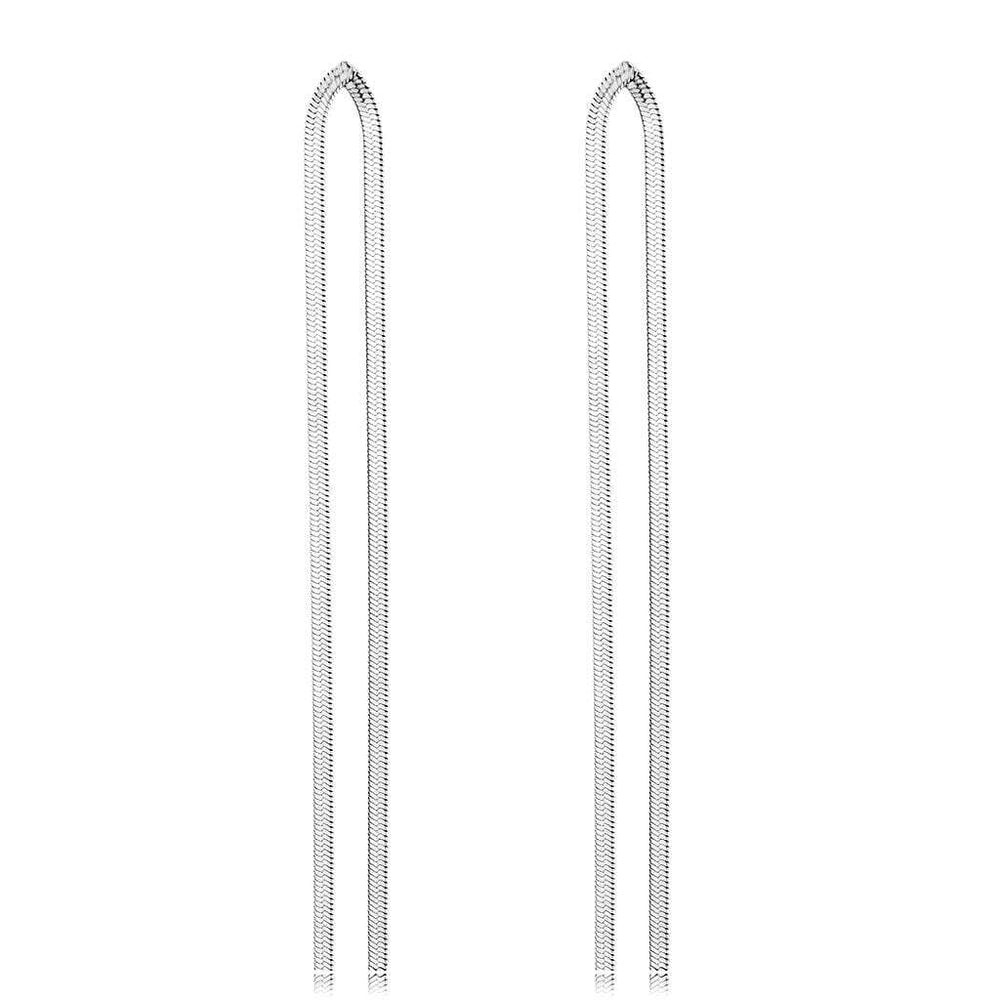 TK3530 - High polished (no plating) Stainless Steel Earrings with No Stone - Alamode - Flyclothing LLC