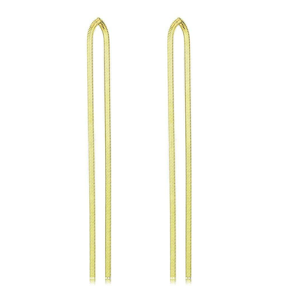 TK3531 - IP Gold(Ion Plating) Stainless Steel Earrings with No Stone - Alamode - Flyclothing LLC