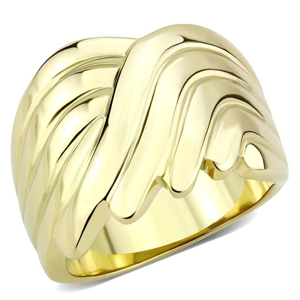 TK3576 - IP Gold(Ion Plating) Stainless Steel Ring with No Stone - Alamode - Flyclothing LLC