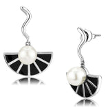 TK3612 - No Plating Stainless Steel Earrings with Synthetic Pearl in White - Alamode - Flyclothing LLC