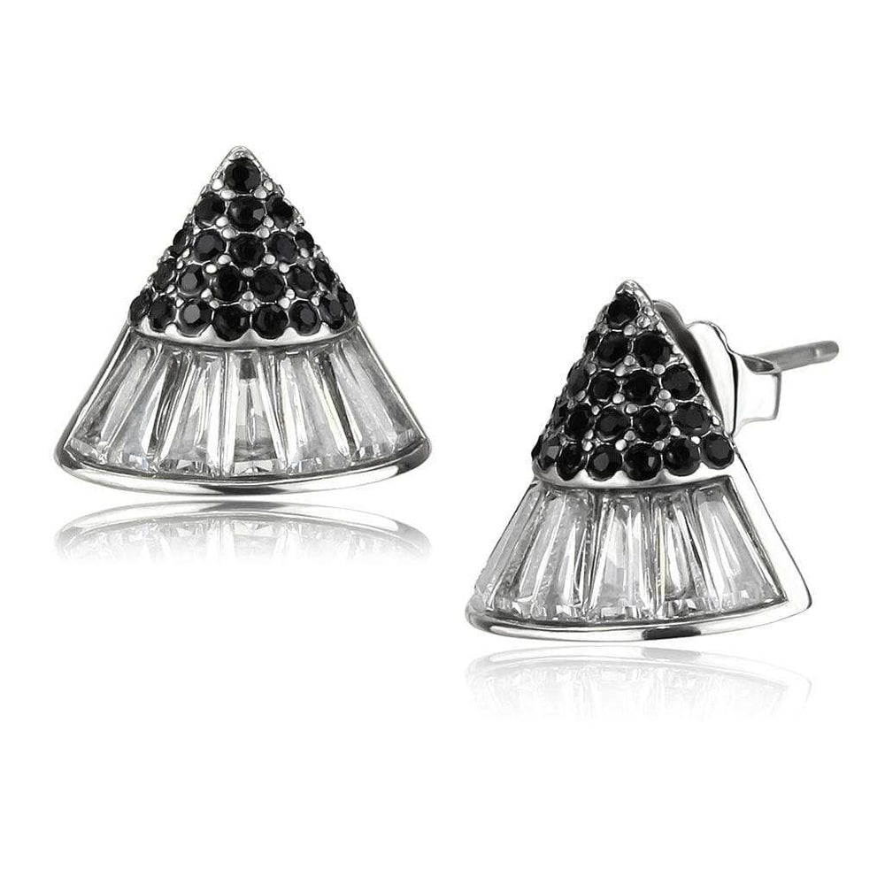 TK3613 - No Plating Stainless Steel Earrings with AAA Grade CZ in Clear - Alamode - Flyclothing LLC