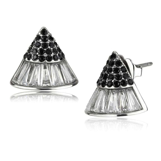TK3613 - No Plating Stainless Steel Earrings with AAA Grade CZ in Clear - Alamode - Flyclothing LLC