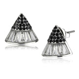 TK3613 - No Plating Stainless Steel Earrings with AAA Grade CZ in Clear - Alamode - Flyclothing LLC