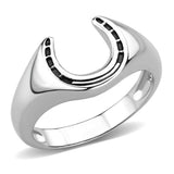 TK3619 - High polished (no plating) Stainless Steel Ring with No Stone - Alamode - Flyclothing LLC