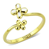 TK3631 - IP Gold(Ion Plating) Stainless Steel Ring with No Stone - Alamode - Flyclothing LLC