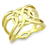 TK3639 - IP Gold(Ion Plating) Stainless Steel Ring with No Stone - Alamode - Flyclothing LLC
