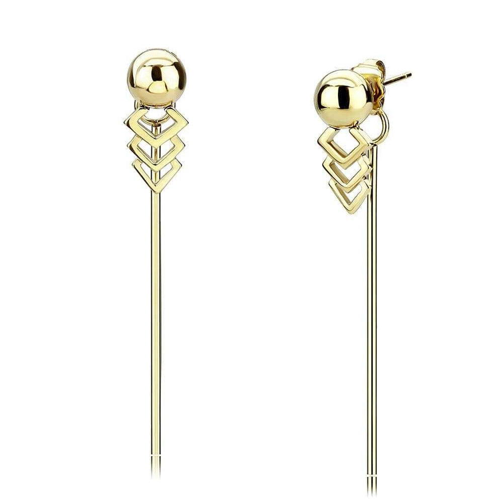 TK3650 - IP Gold(Ion Plating) Stainless Steel Earrings with No Stone - Alamode - Flyclothing LLC