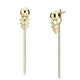 TK3650 - IP Gold(Ion Plating) Stainless Steel Earrings with No Stone - Alamode - Flyclothing LLC