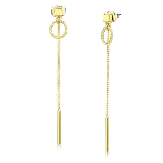 TK3677 - IP Gold(Ion Plating) Stainless Steel Earrings with No Stone - Alamode - Flyclothing LLC