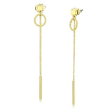 TK3677 - IP Gold(Ion Plating) Stainless Steel Earrings with No Stone - Alamode - Flyclothing LLC