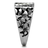 TK367 - High polished (no plating) Stainless Steel Ring with Top Grade Crystal in Clear - Alamode - Flyclothing LLC