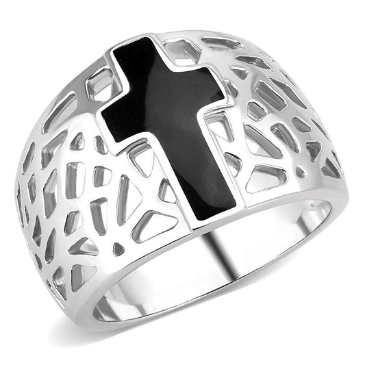 TK3720 - High polished (no plating) Stainless Steel Ring with No Stone - Alamode - Flyclothing LLC