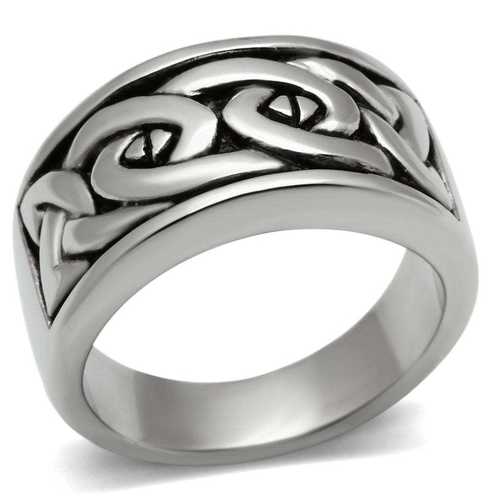 TK381 - High polished (no plating) Stainless Steel Ring with No Stone - Alamode - Flyclothing LLC