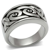 TK381 - High polished (no plating) Stainless Steel Ring with No Stone - Alamode - Flyclothing LLC