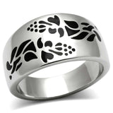 TK382 - High polished (no plating) Stainless Steel Ring with No Stone - Alamode - Flyclothing LLC