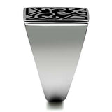 TK384 - High polished (no plating) Stainless Steel Ring with No Stone - Alamode - Flyclothing LLC