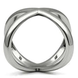 TK395 - High polished (no plating) Stainless Steel Ring with No Stone - Alamode - Flyclothing LLC