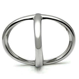 TK395 - High polished (no plating) Stainless Steel Ring with No Stone - Alamode - Flyclothing LLC