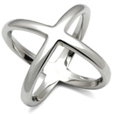 TK395 - High polished (no plating) Stainless Steel Ring with No Stone - Alamode - Flyclothing LLC