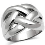 TK396 - High polished (no plating) Stainless Steel Ring with No Stone - Alamode - Flyclothing LLC