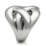 TK396 - High polished (no plating) Stainless Steel Ring with No Stone - Alamode - Flyclothing LLC