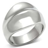 TK397 - High polished (no plating) Stainless Steel Ring with No Stone - Alamode - Flyclothing LLC