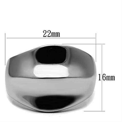 TK397 - High polished (no plating) Stainless Steel Ring with No Stone - Alamode - Flyclothing LLC