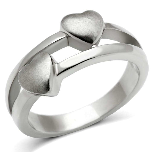 TK398 - High polished (no plating) Stainless Steel Ring with No Stone - Alamode - Flyclothing LLC