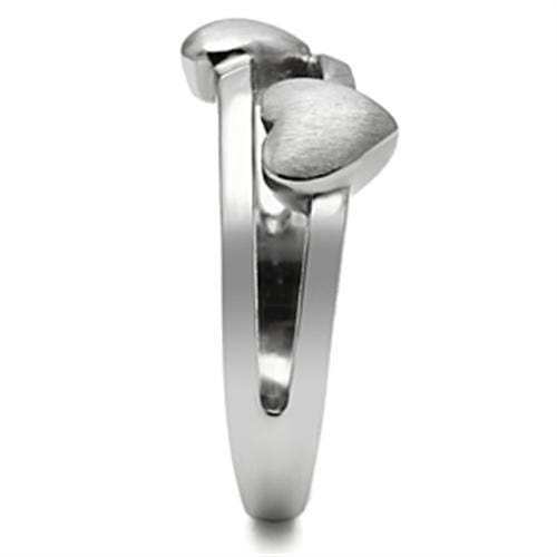 TK398 - High polished (no plating) Stainless Steel Ring with No Stone - Alamode - Flyclothing LLC