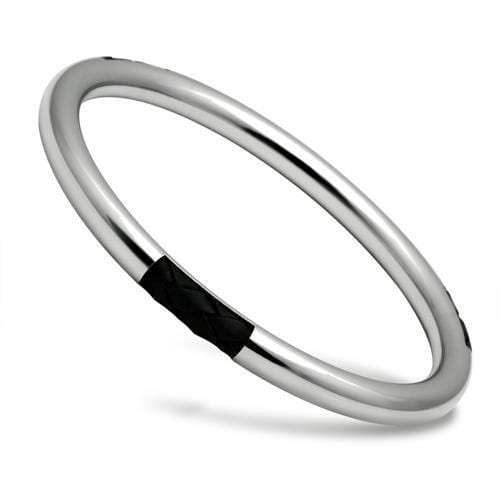 TK404 - High polished (no plating) Stainless Steel Bangle with No Stone - Alamode - Flyclothing LLC