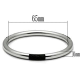 TK404 - High polished (no plating) Stainless Steel Bangle with No Stone - Alamode - Flyclothing LLC