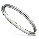 TK405 - High polished (no plating) Stainless Steel Bangle with No Stone - Alamode - Flyclothing LLC