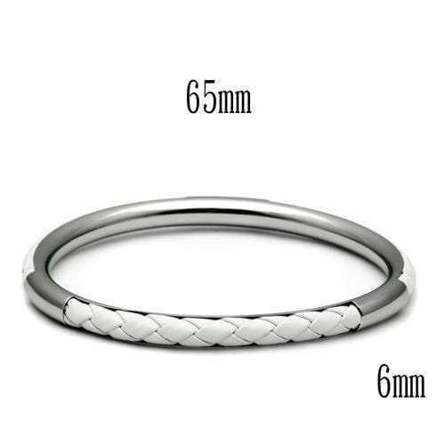TK405 - High polished (no plating) Stainless Steel Bangle with No Stone - Alamode - Flyclothing LLC