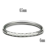 TK405 - High polished (no plating) Stainless Steel Bangle with No Stone - Alamode - Flyclothing LLC