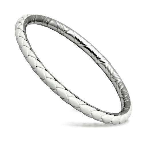 TK406 - High polished (no plating) Stainless Steel Bangle with No Stone - Alamode - Flyclothing LLC