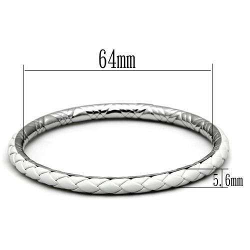 TK406 - High polished (no plating) Stainless Steel Bangle with No Stone - Alamode - Flyclothing LLC