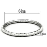 TK406 - High polished (no plating) Stainless Steel Bangle with No Stone - Alamode - Flyclothing LLC