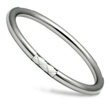 TK407 - High polished (no plating) Stainless Steel Bangle with No Stone - Alamode - Flyclothing LLC
