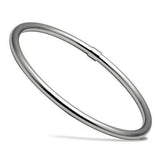 TK409 - High polished (no plating) Stainless Steel Bangle with No Stone - Alamode - Flyclothing LLC