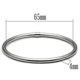 TK409 - High polished (no plating) Stainless Steel Bangle with No Stone - Alamode - Flyclothing LLC