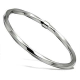 TK410 - High polished (no plating) Stainless Steel Bangle with No Stone - Alamode - Flyclothing LLC