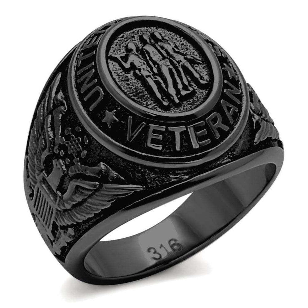 TK414704J - IP Black(Ion Plating) Stainless Steel Ring with Epoxy in Jet - Alamode - Flyclothing LLC