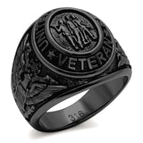 TK414704J - IP Black(Ion Plating) Stainless Steel Ring with Epoxy in Jet - Alamode - Flyclothing LLC