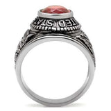 TK414706 - High-Polished Stainless Steel Ring with Synthetic Synthetic Glass in Siam - Alamode - Flyclothing LLC